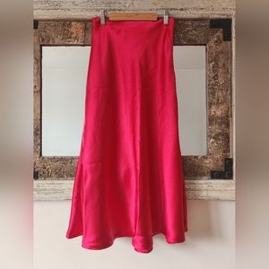 Zara  hot pink midi skirt